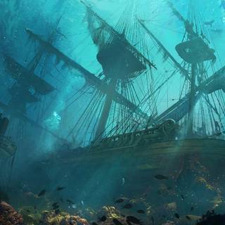 Sinking ship wallpaper