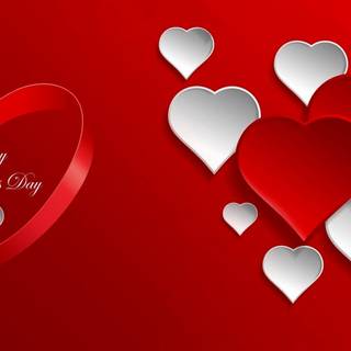 Valentine's Day red and white wallpaper