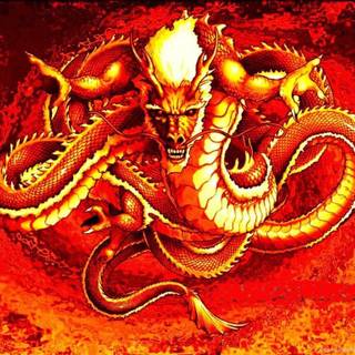 Chinese red dragon wallpaper