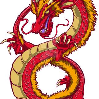 Chinese red dragon wallpaper