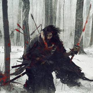Samurai winter wallpaper