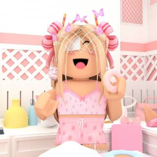 Roblox girls pink wallpaper