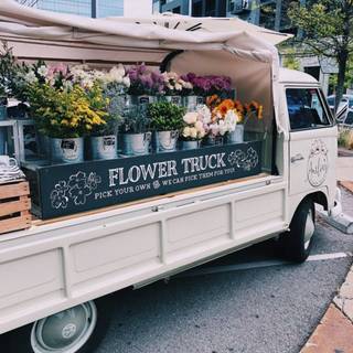 Flower truck wallpaper