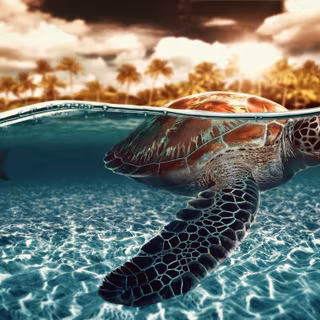 Sea turtle PC wallpaper