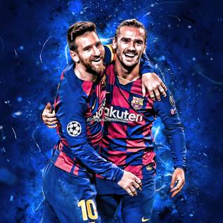 Messi and Griezmann wallpaper
