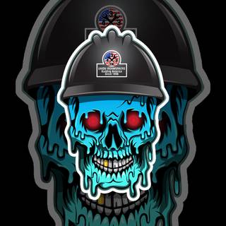 Drip skulls wallpaper