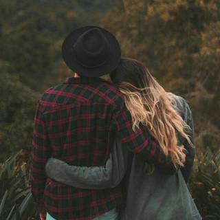 Stylish couple wallpaper