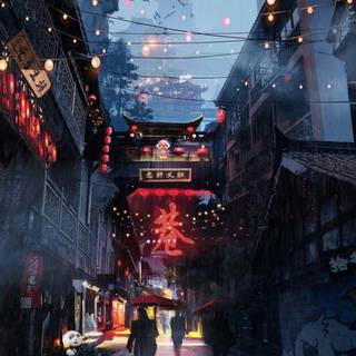 Chinese city wallpaper