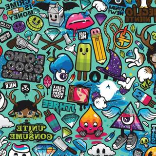 Cartoon abstract Android wallpaper