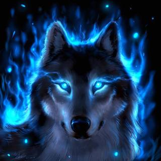 Elemental wolf wallpaper