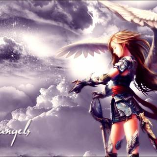 Angel warrior girl wallpaper