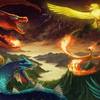 Pokémon fight wallpaper