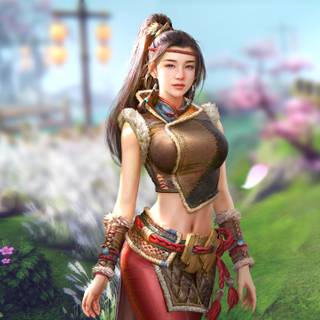 Ninja girl 4k wallpaper