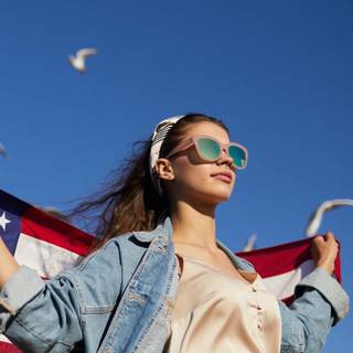 USA girl wallpaper