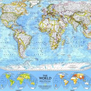 World physical map wallpaper