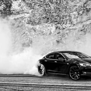 Black Tesla wallpaper