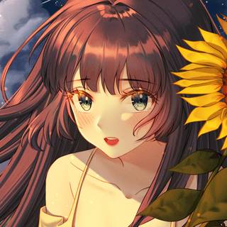 Anime girl 2560x1024 wallpaper