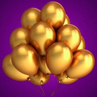 Gold balloons wallpaper