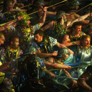 Medieval painting wallpaper