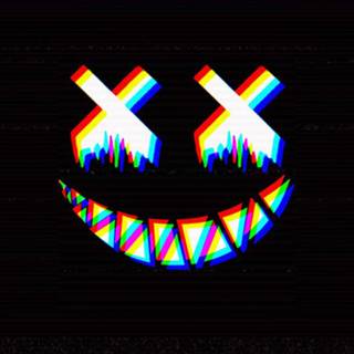 Neon smile wallpaper