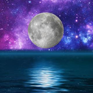 Moon with water wallpaper