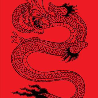 Red dragon aesthetic wallpaper