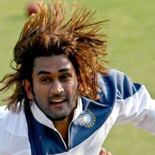 Dhoni long hair wallpaper