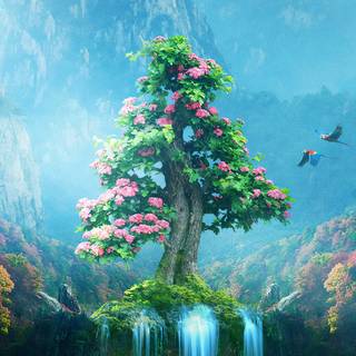 Spring forest iPhone wallpaper