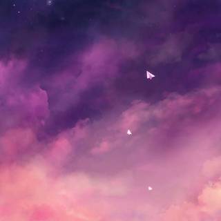 Pink sky anime wallpaper