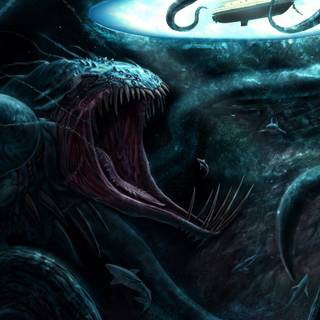 Ocean monster wallpaper