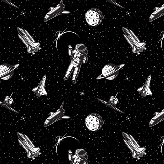 Space and patterns wallpaper