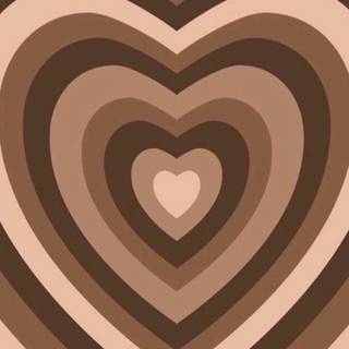 Aesthetic brown hearts wallpaper