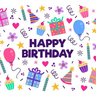 Aesthetic birthday design wallpaper