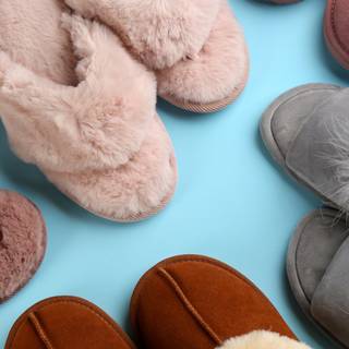 Fluffy slippers wallpaper