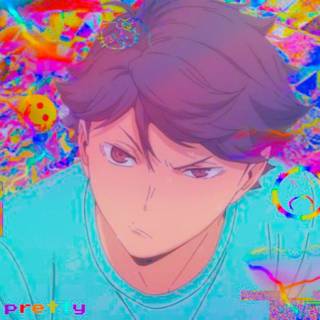 Haikyuu glitchcore wallpaper