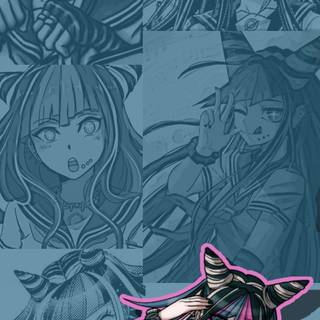 Ibuki Mioda glitchcore wallpaper