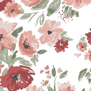 Aesthetic flowers border wallpaper