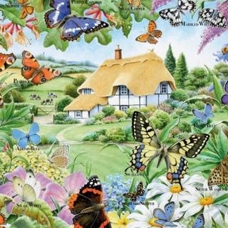 Cartoon garden wallpaper