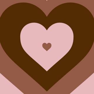 Brown heart aesthetic wallpaper