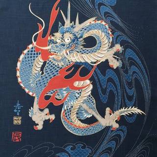Japanese dragon iPhone wallpaper
