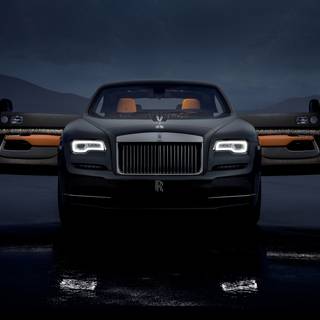 4k black Rolls-Royce desktop wallpaper