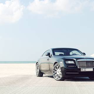 4k black Rolls-Royce desktop wallpaper