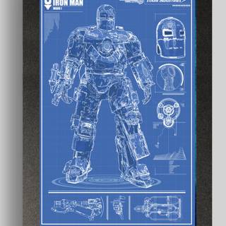 Iron Man blueprint wallpaper