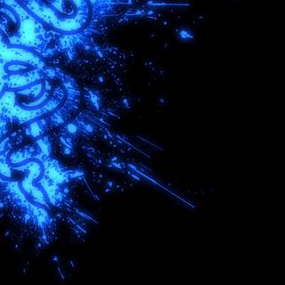 Blue themed wallpaper