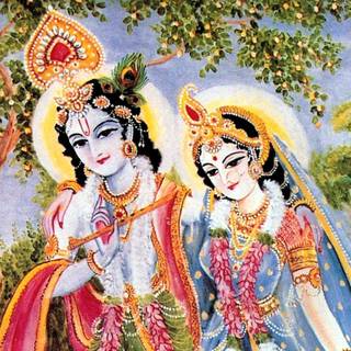 3D Radha Krishna wallpaper