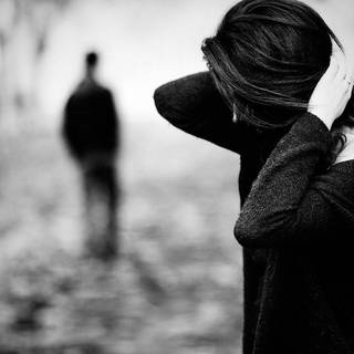 Alone boy and girl wallpaper