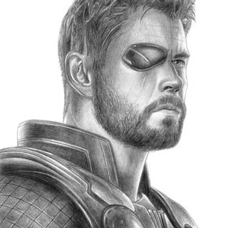 Thor sketch wallpaper