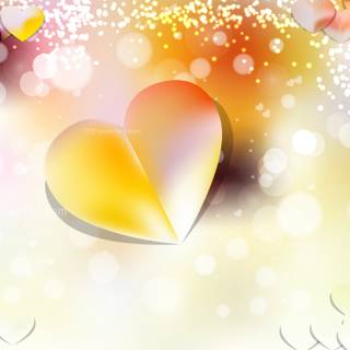 Orange heart wallpaper