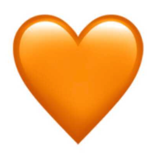 Orange heart wallpaper