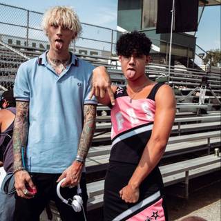 Lilhuddy and MGK wallpaper